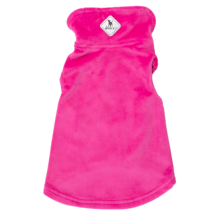 Pink dog sweater on a white background