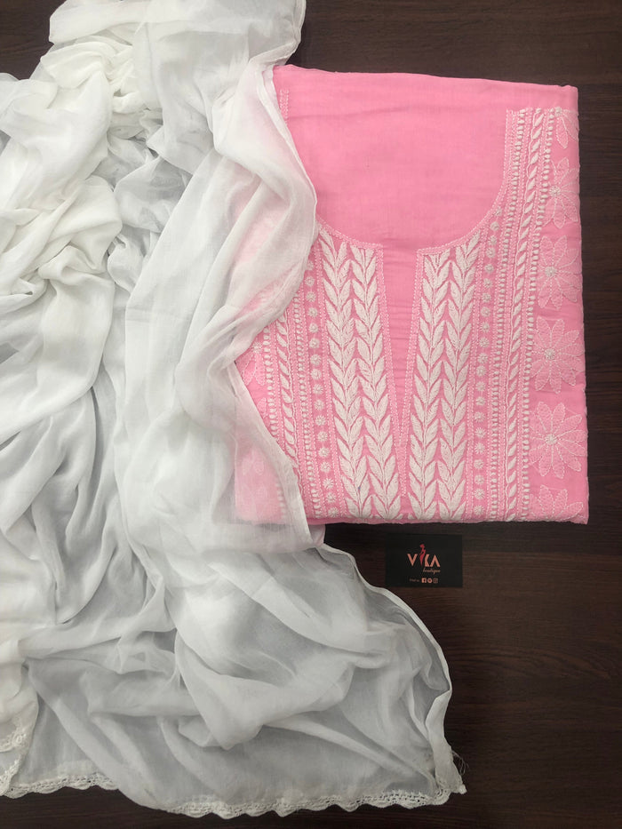 Pure cotton Lucknowi top material