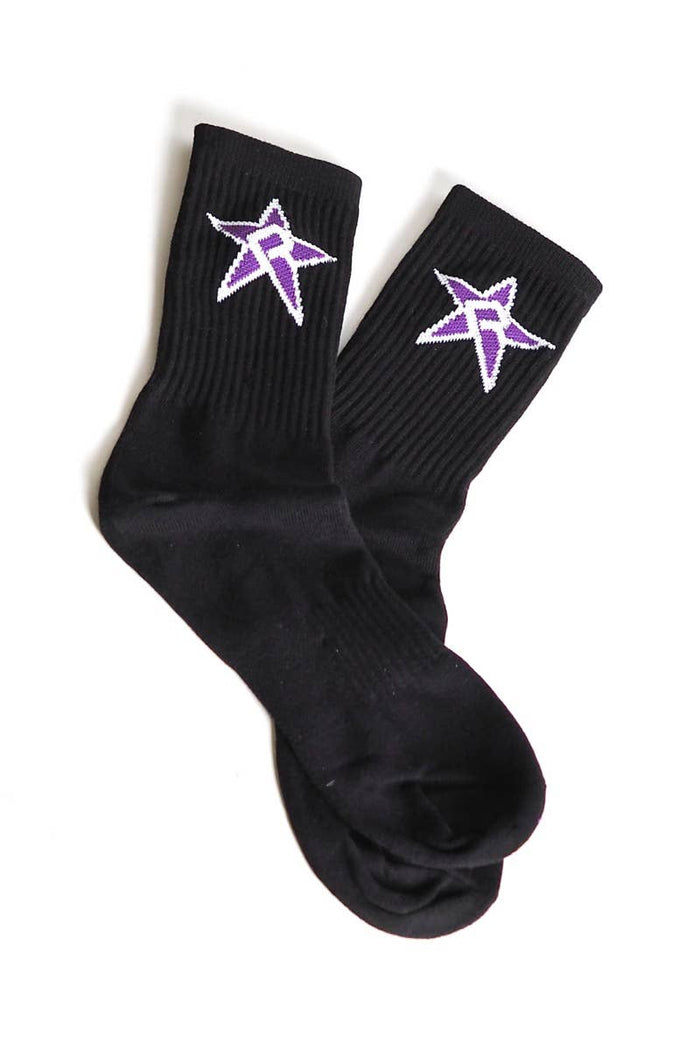 Rebel Crew Socks in Black Youth