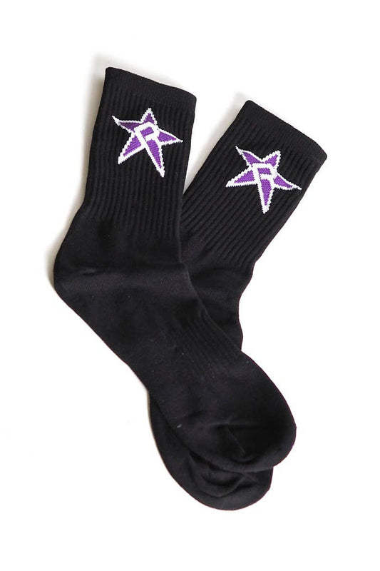 Rebel Crew Socks in Black Youth