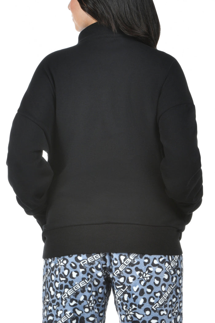 Rebel Half-Zip Pullover in Pink