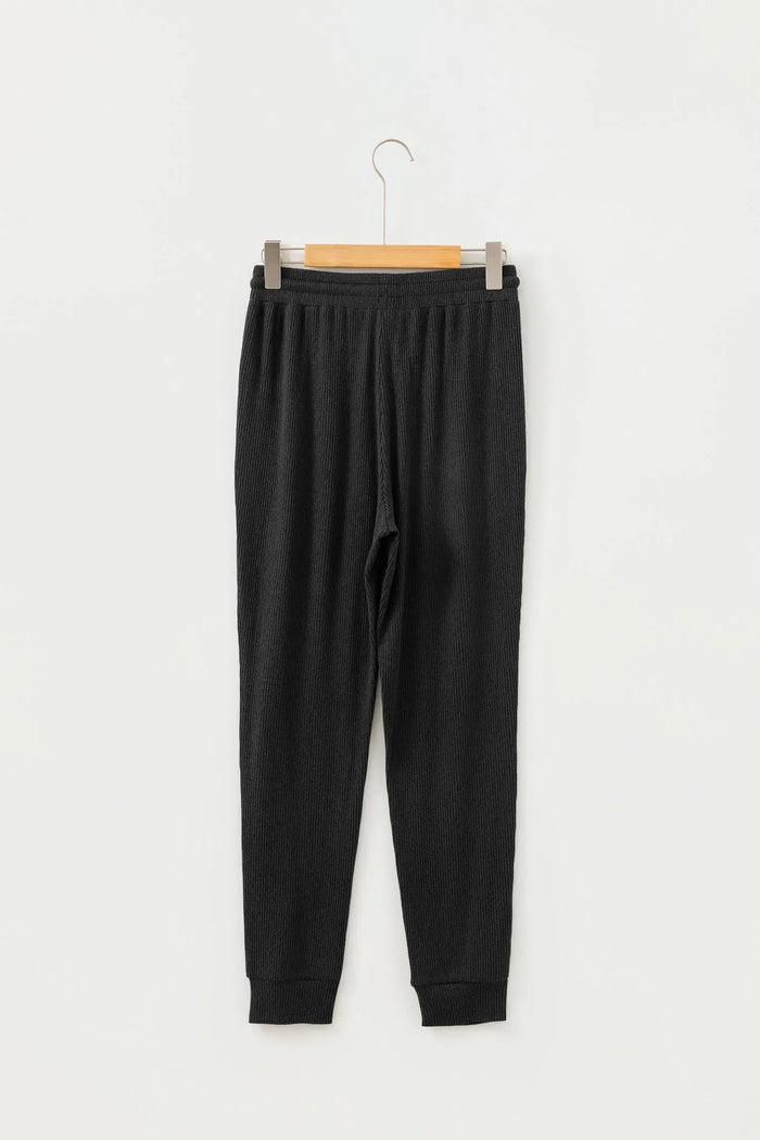 Rib Drawstring Joggers - Activewear/Bottoms