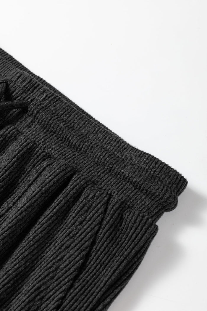 Rib Drawstring Joggers - Activewear/Bottoms