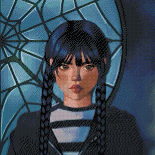 Crop Goth Girl 50x50 / Round Drill