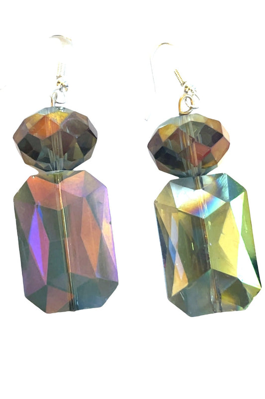 Rose Green Crystal Dangle Earring - Born To Glam