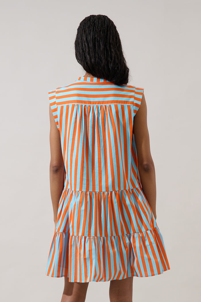 Roselia Tiered Mini Dress Lasha Stripe