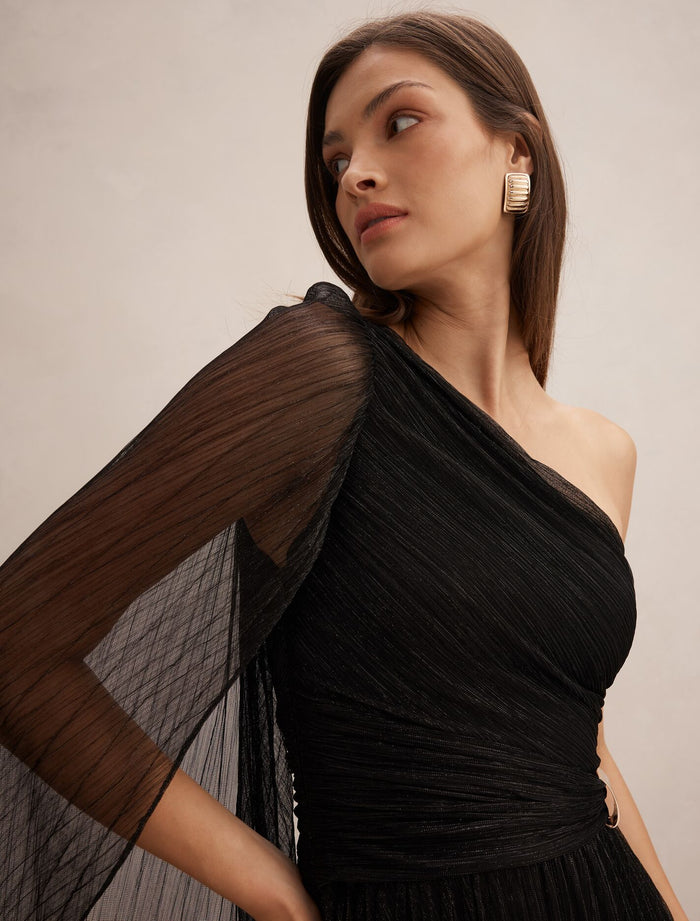 Samara One Shoulder Plisse Maxi Dress Forever New