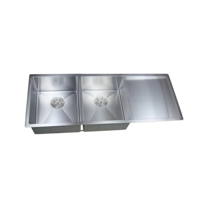 Seamless Metal Kitchen Basin Double Bowls 1160*450*220mm