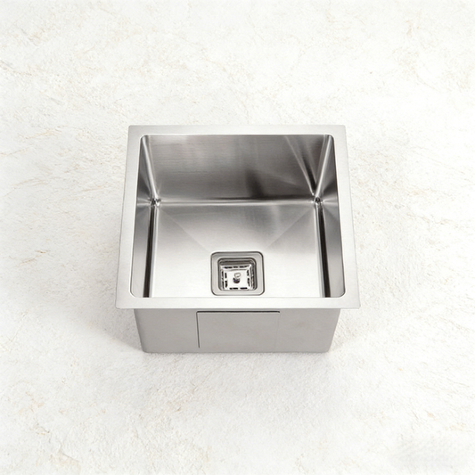 Seamless Metal Kitchen Sink Square Waste PSW-S included 450*450*220mm