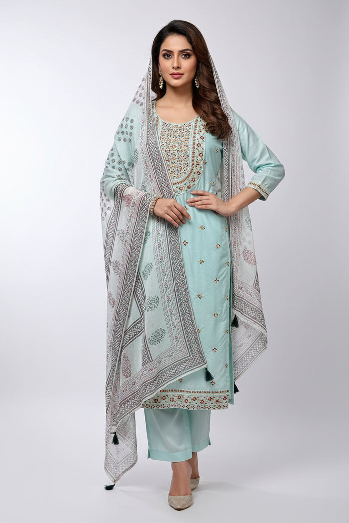 Silk Kurti set | salwar suit - Kurti Connection USA
