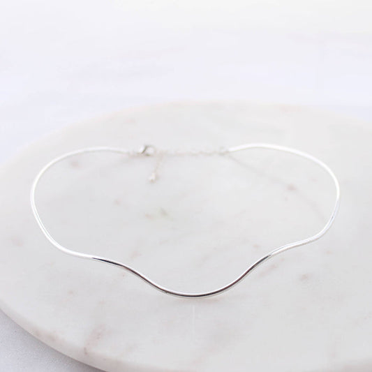 Silver Heart Neckwire
