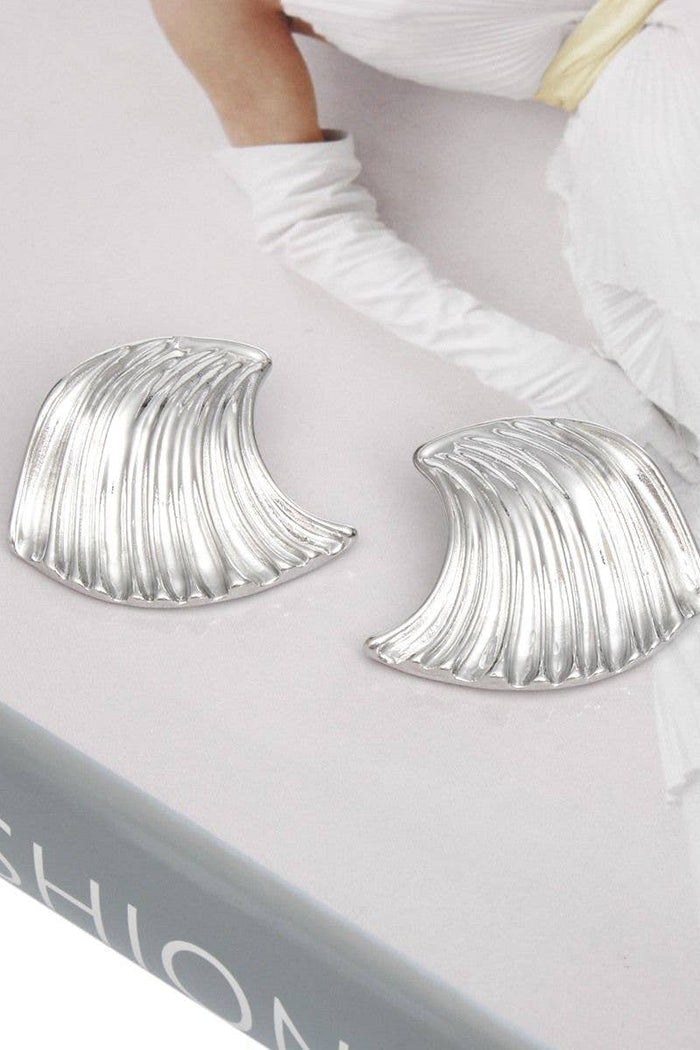 Style the Silver Ocean Stud Earrings exclusively at Born To Glam