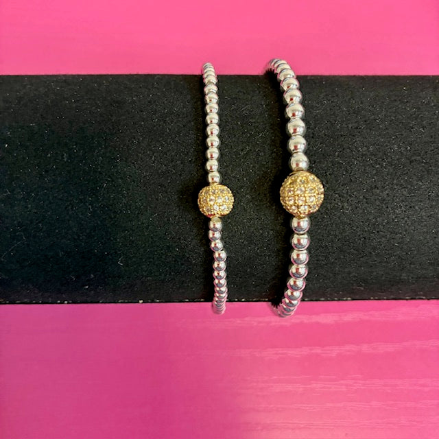 Silver Precious Bracelet Set