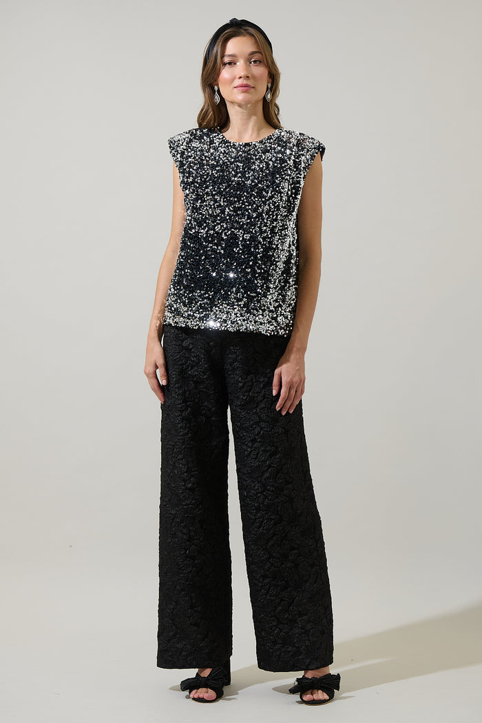 Silvy Sequin Sleeveless Blouse