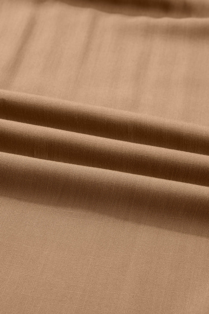 Smocked V-Neckline Leopard Piping Accent Bracelet Plus Size Long Dress - Size/Plus Dresses/Plus Maxi Dresses