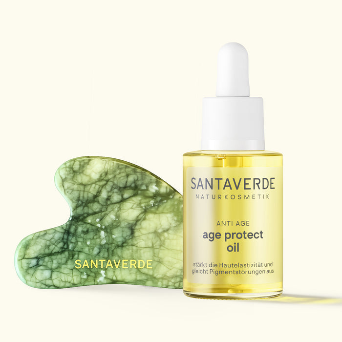 Santaverde age protect oil und Gua Sha Stein