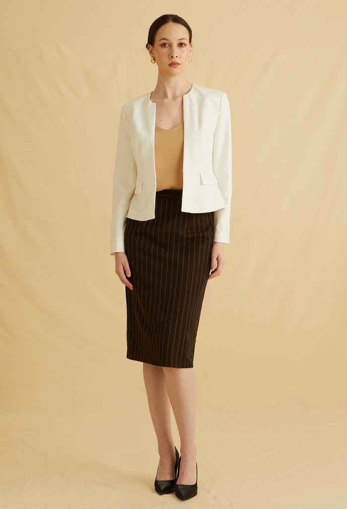 Soft Sculpted Collarless Jacket