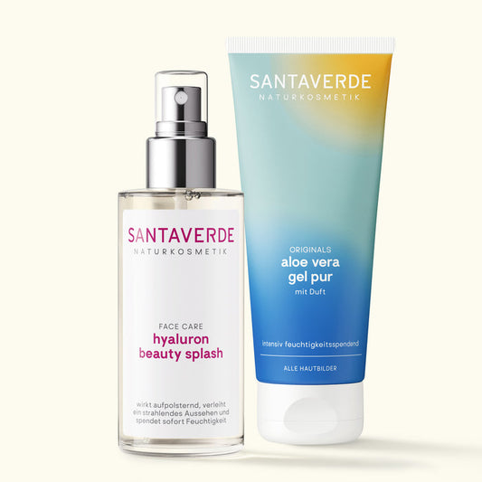 Santaverde hyaluron beauty splash und aloe vera gel pur mit Duft