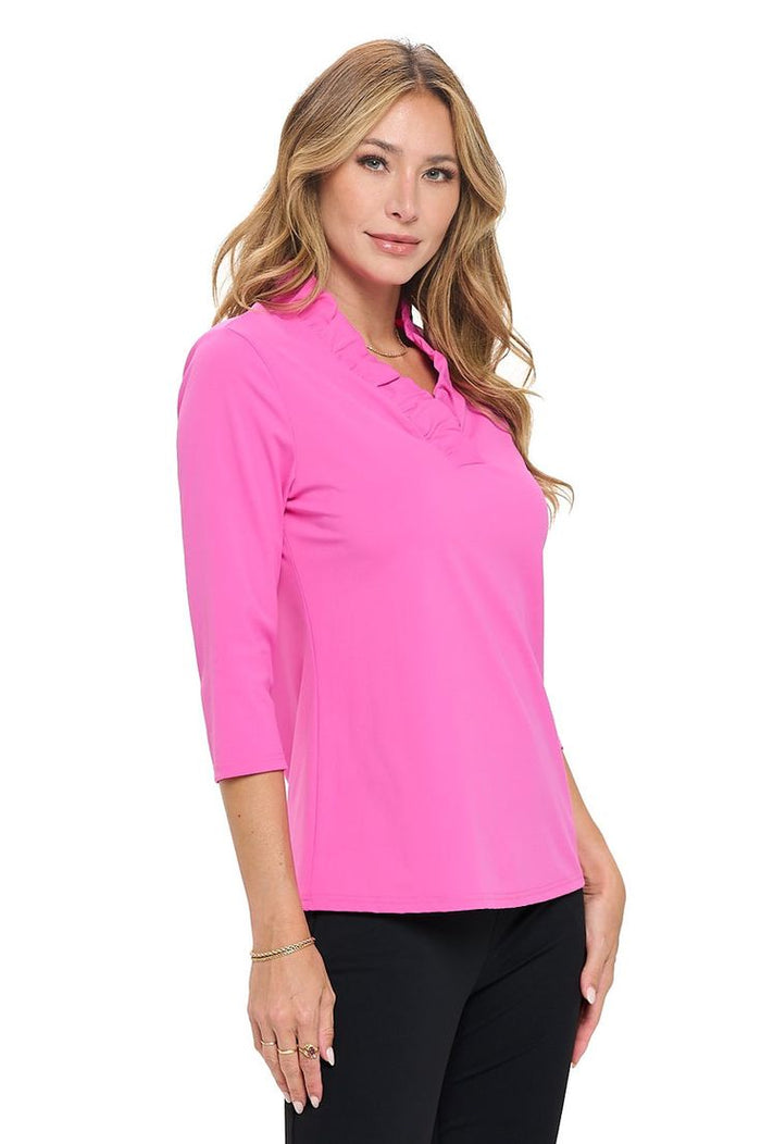Tabitha Ruffle Neck Top