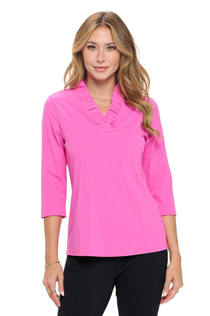 Tabitha Ruffle Neck Top