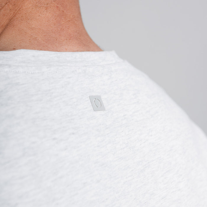 Tay Jersey Split Hem Crew Neck T-Shirt - Silver Marl