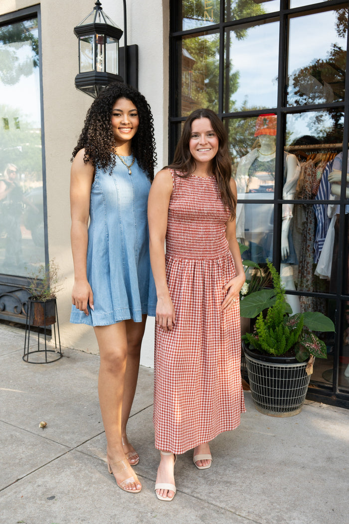 The Sayler Gingham Smocked Dress