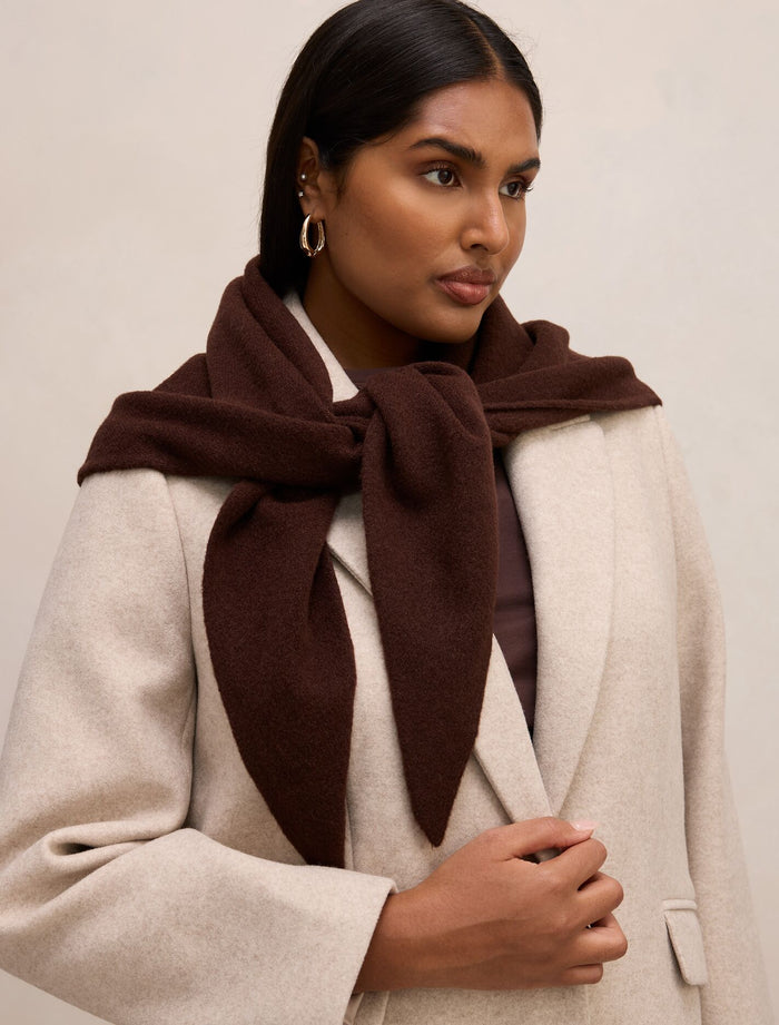 Tina Triangle Scarf 0 Chocolate Forever New