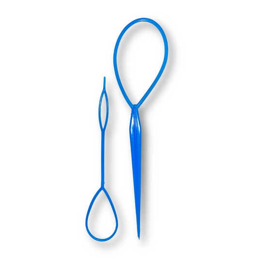 Blue plastic Topsy Tail Plait and Pony Tail puller