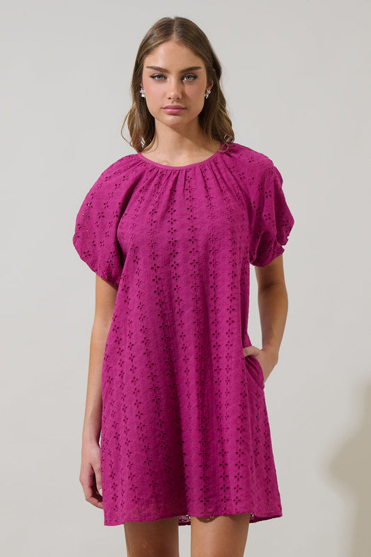 Tove Eyelet Mory Shift Mini Dress