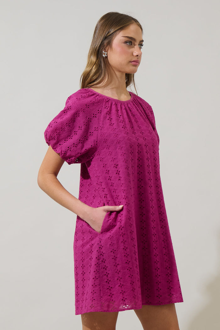 Tove Eyelet Mory Shift Mini Dress