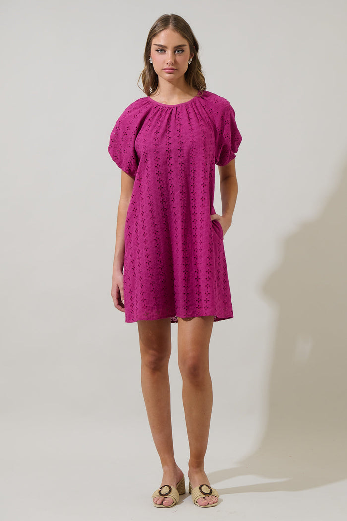 Tove Eyelet Mory Shift Mini Dress