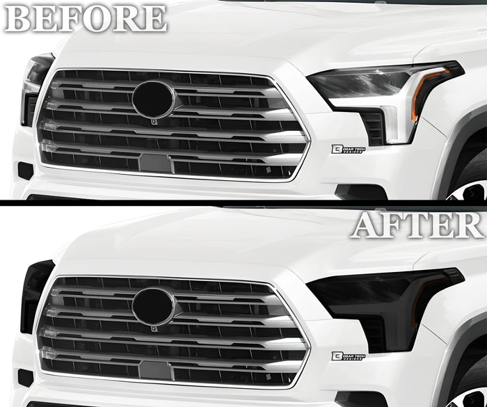 Full Headlight Taillight Precut Smoked PPF Tint Kit Film Overlay Fits Toyota Sequoia 2023 - 2025 - Bogar Tech Designs