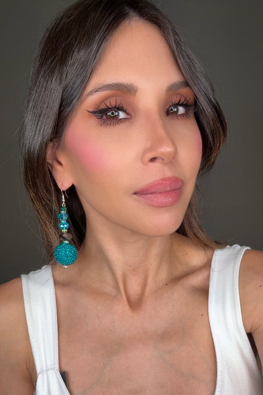 Style the Turquoise Gumball Statement Earring exclusively at Born To Glam