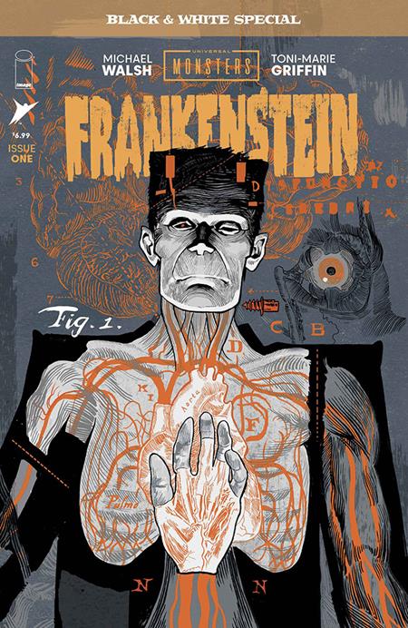 UNIVERSAL MONSTERS FRANKENSTEIN B&W SPECIAL #1 (OF 2) CVR A MICHAEL WALSH FOC September 21, 2026