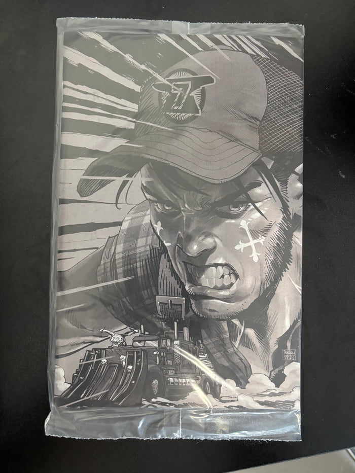 Vault Comics Post Malone's Big Rig No 2 Cover C B/W VIRGIN VARIANT