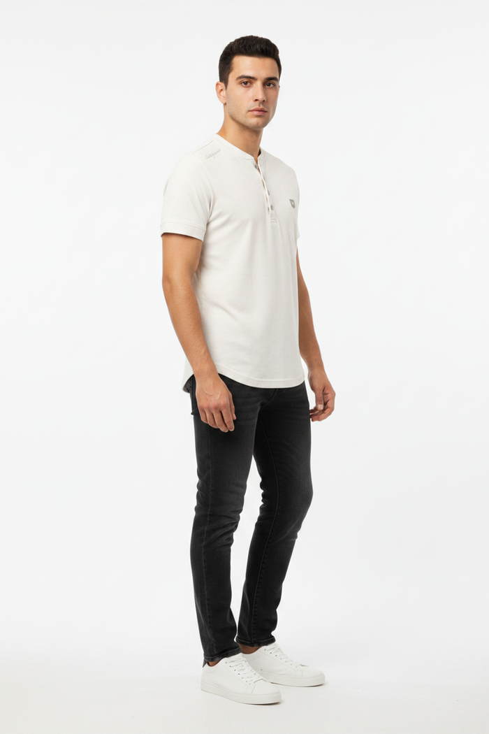WAM DENIM T-Shirt 79664 Velvet Off White - Side View