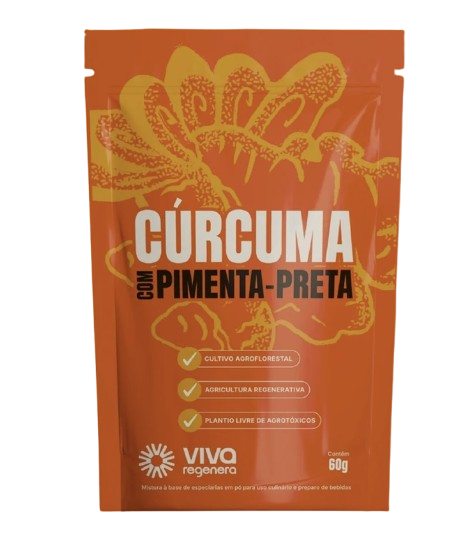 VIVA REGENERA | Cúrcuma Ativada da Floresta Com Pimenta (60 gramas)