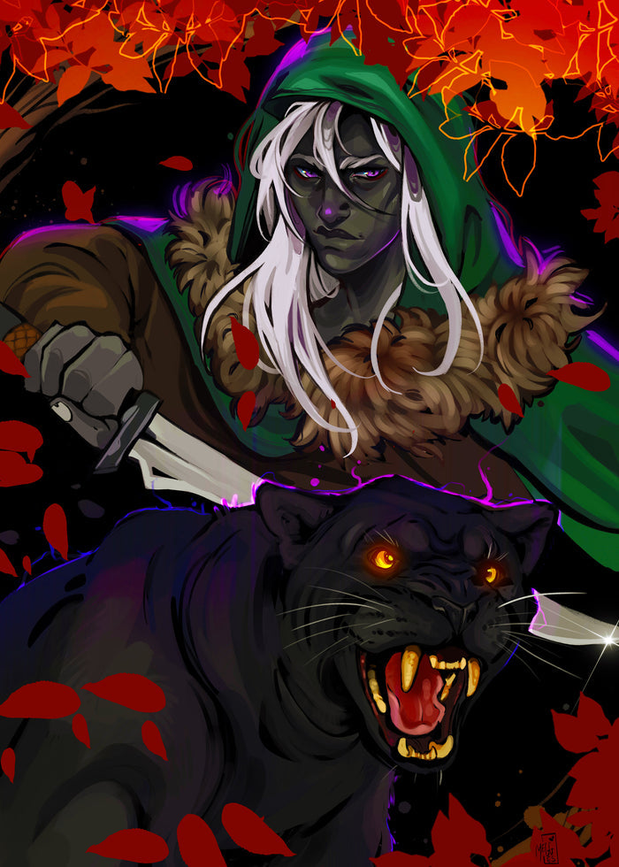 Warrior And His Panther