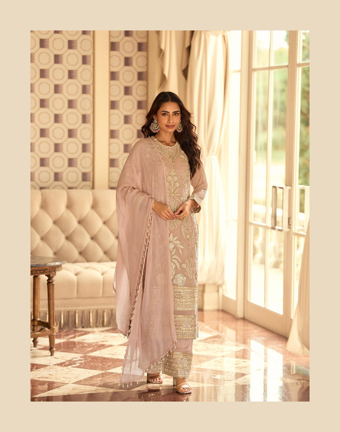 Wedding guest collection : Rishta : Pearl embroidery work suits by Kurti Connection USA