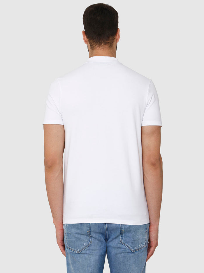 White Polo Neck T-Shirt