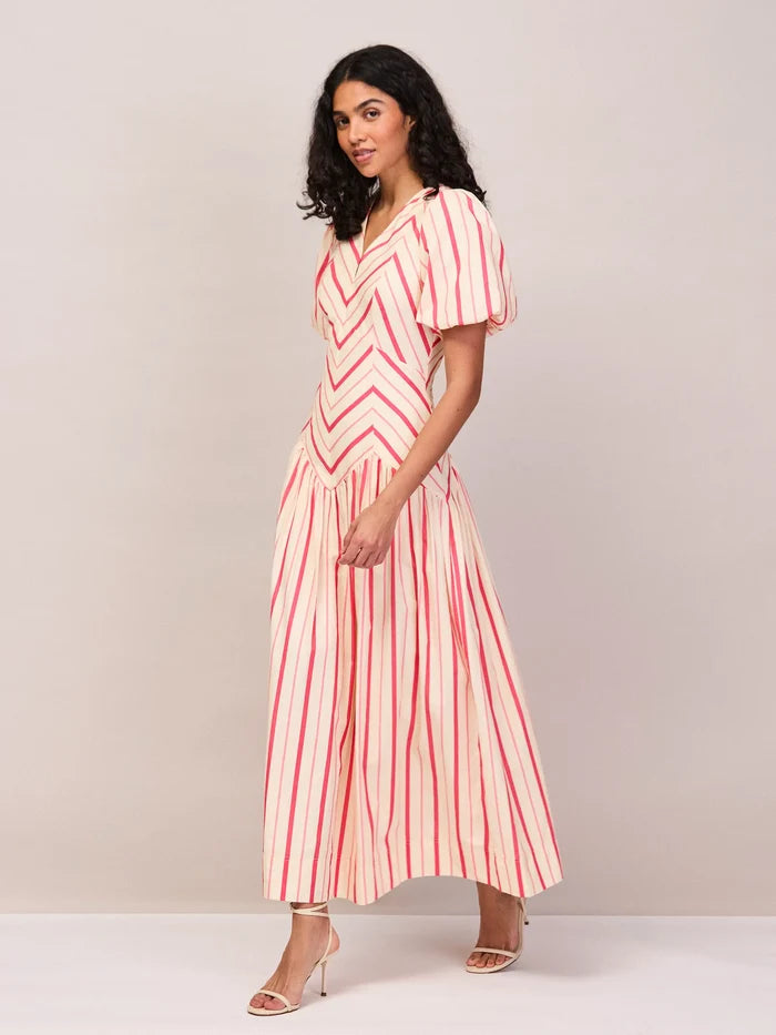 Willow Pink Cut About Stripe Dress Occasionwear