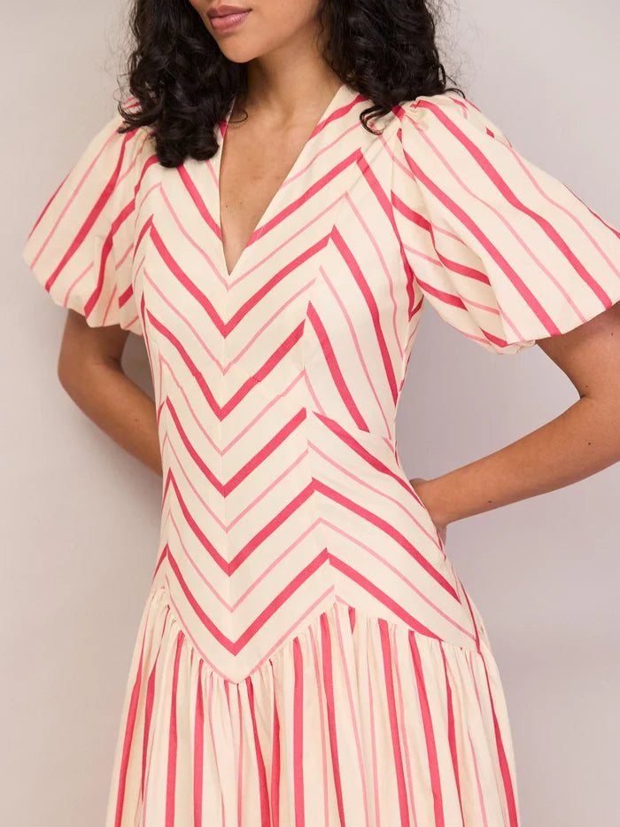 Willow Pink Cut About Stripe Dress Occasionwear