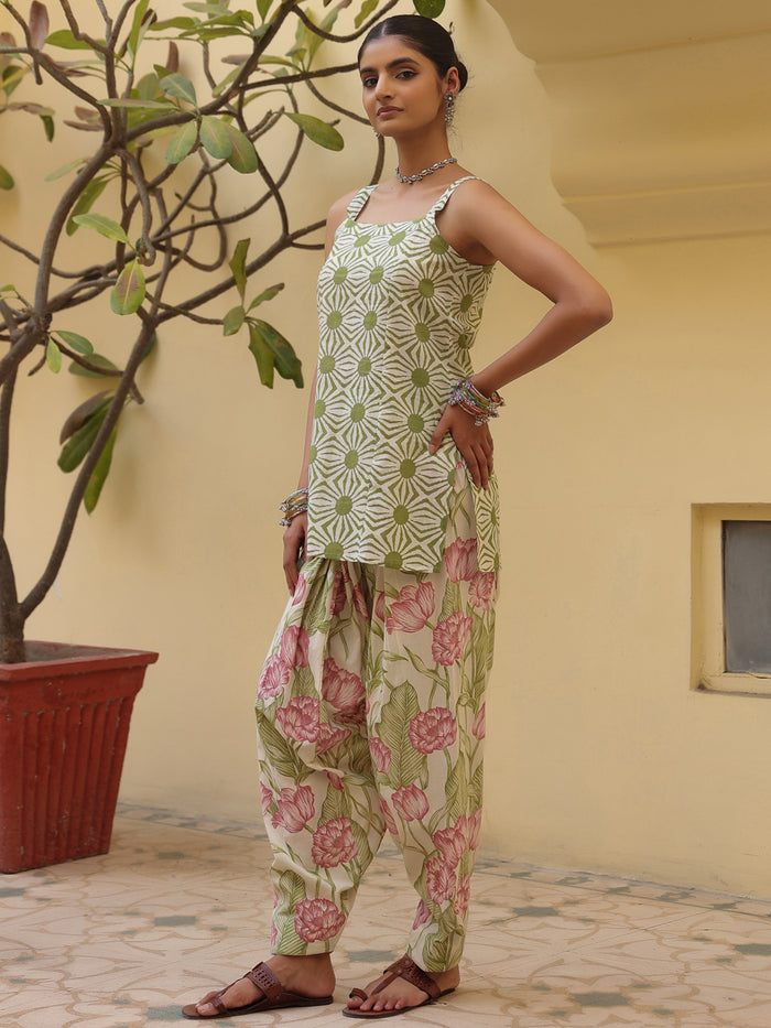 Women's Cotton Short Kurta With Salwar