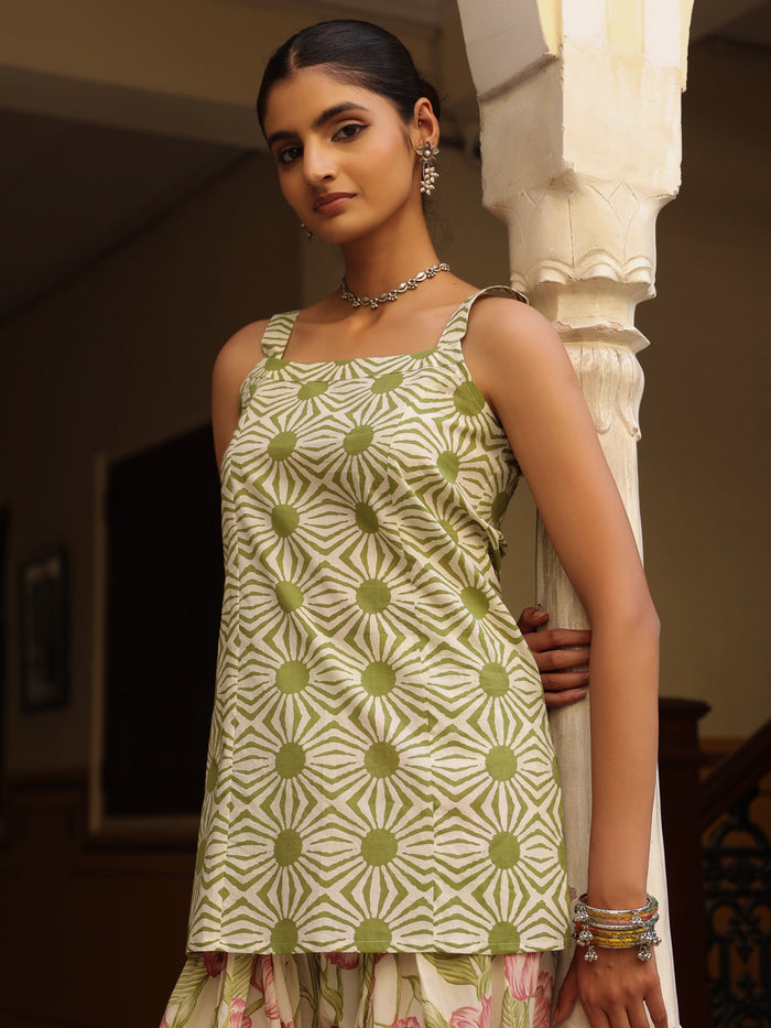 Women's Cotton Short Kurta With Salwar