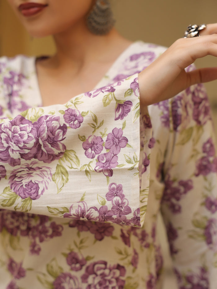 Women's Skirt With Flared Sleeves Top