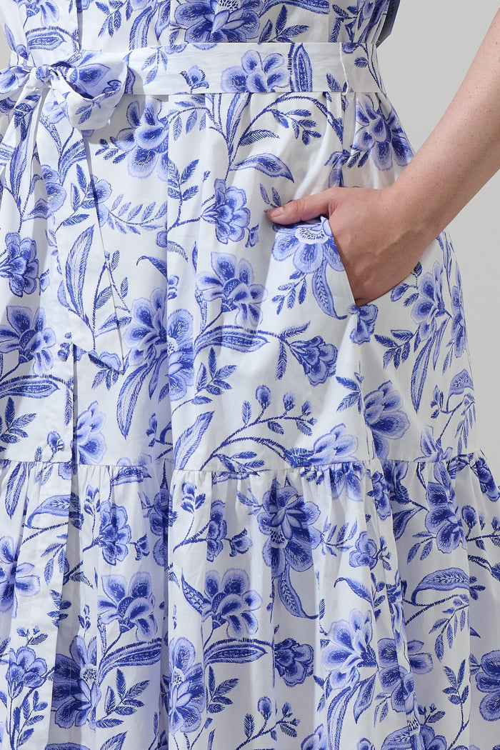 Wynette Tiered Midi Dress Maeve Floral Curve