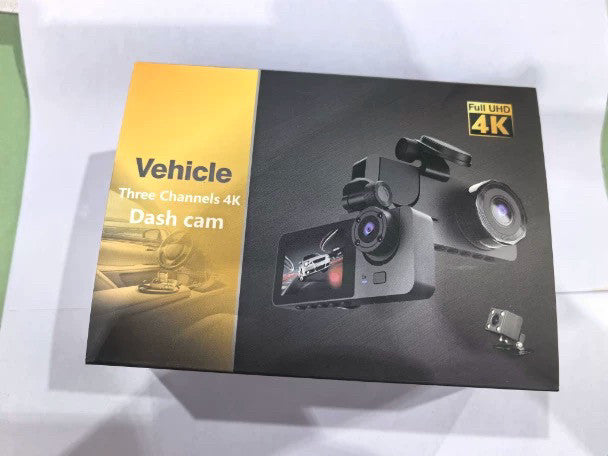 Y15-3-Channel Triple Lens 4K Dash Cam with Night Vision & WiFi